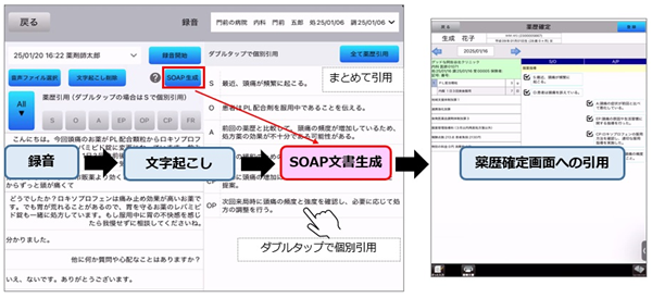 AI薬歴 指導文自動生成機能（iPad版）